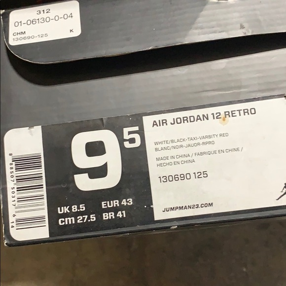 2012 JORDAN RETRO 12 TAXI 9.5 (USED) - Picture 6 of 6